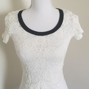 Charlotte Russe Lace Crop Top